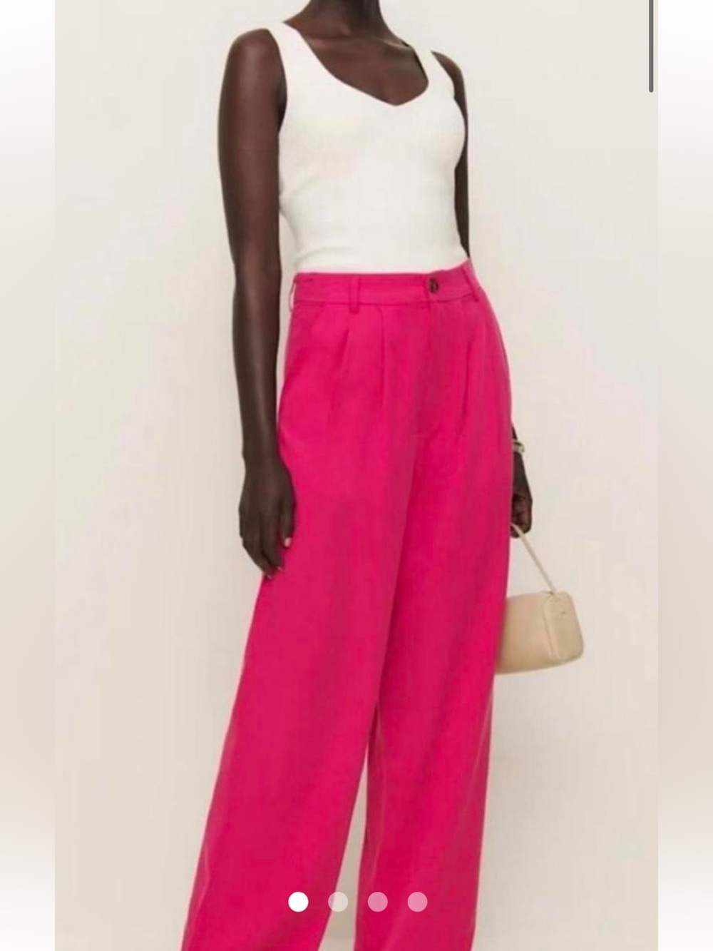Reformation Hot Pink Trousers Size 2